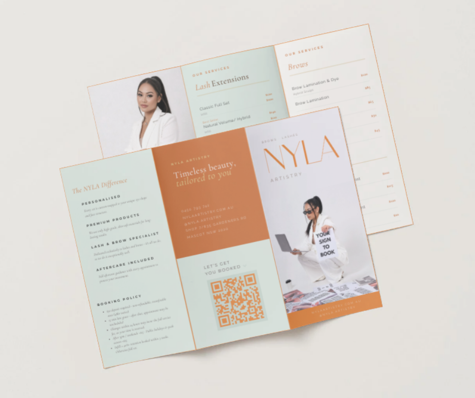 Nyla Artistry promotional flyer design